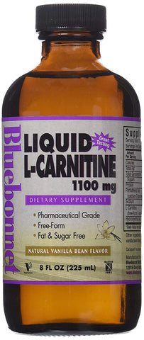 Bluebonnet Liquid L-Carnitine Natural Vanilla Flavor-8 Oz