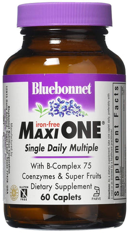 Bluebonnet Maxi One Multivitamin Iron Free-60 Caplets