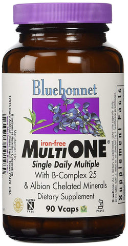 Bluebonnet Multi One Single Daily Multiple Iron Free-90 Vegetable Capsules