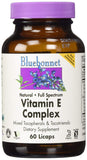 Bluebonnet Vitamin E Complex Mixed Tocopherols & Tocotrienals-60 Licaps
