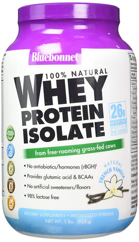 Bluebonnet Whey Protein Isolate French Vanilla Flavor-2 Lb
