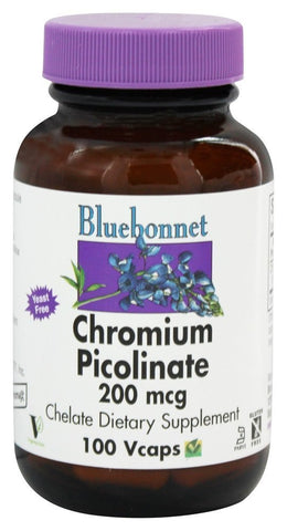 Bluebonnet Chromium Picolinate 200 Mcg-100 Vegetable Capsules