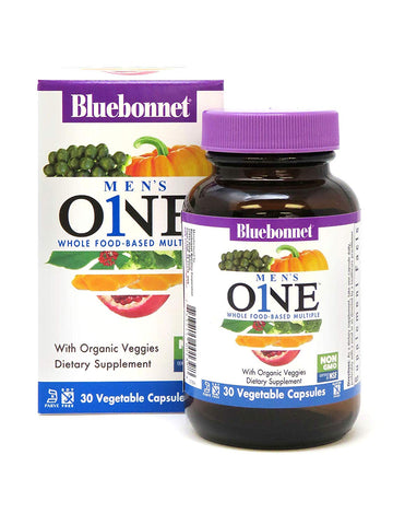 Bluebonnet Men's One Whole Food-Based Multiple-30 Vegetable Capsules