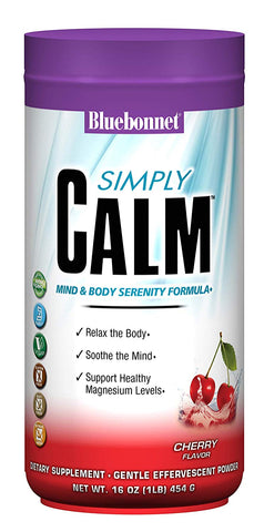Bluebonnet Simply Calm Mind & Body Serenity Formula Cherry Flavor-16 Oz