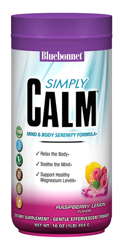 Bluebonnet Simply Calm Mind & Body Serenity Formula Raspberry Lemon Flavor-16 Oz
