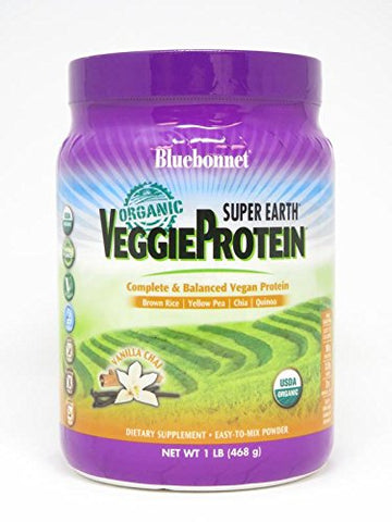 Bluebonnet Organic Veggie Protein Vanilla Chai Flavor-1 Lb