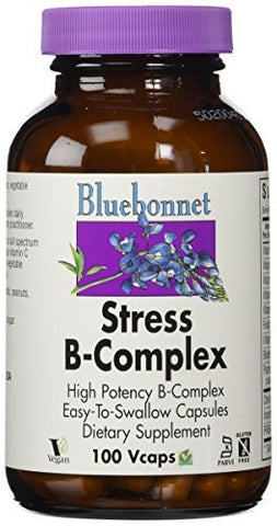 Bluebonnet Stress B-Complex High Potency B-Complex-100 Vegetable Capsules