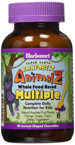 Bluebonnet AnimalZ Multiple Assorted Fruit Flavors-90 Animal Shaped Chewables