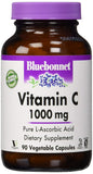 Bluebonnet Vitamin C 1000 Mg Pure L-Ascorbic Acid-90 Vegetarian Capsules