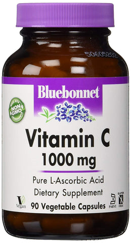 Bluebonnet Vitamin C 1000 Mg Pure L-Ascorbic Acid-90 Vegetarian Capsules