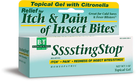 Boericke & Tafel Ssssting Stop Topical Gel With Citronella Relief For Itch & Pain-1 Oz