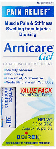 Boiron Arnicare Gel Pain Relief Value Pack-2.6 Oz & 80 Pellets