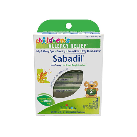 Boiron Sabadil Children's Allergy Relief 2 Tubes-80 Quick Dissolving Pellets