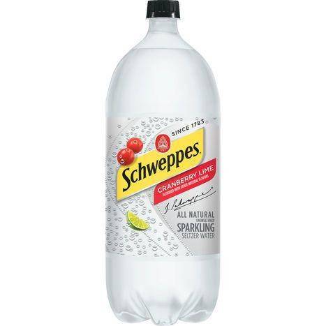Schweppes Cranberry Lime Sparkling Seltzer Water - 2 Liters