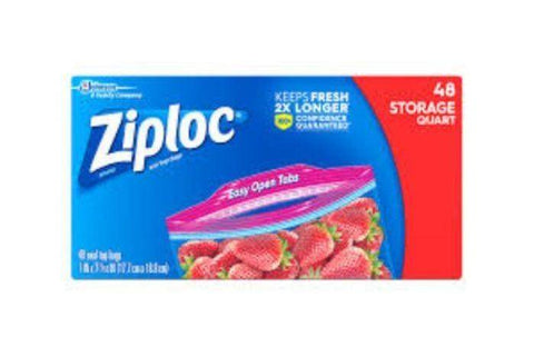 ZIPLOC STORAGE QUART 48CT