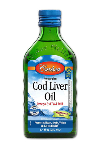 Carlson Norwegian Cod Liver Oil Fruit Splash Flavor-8.4 Oz