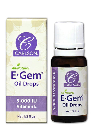 Carlson E Gem Oil Drops Vitamin E 5000 IU-1/2 Oz