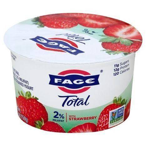 Fage Total Yogurt, Greek, Lowfat, Strained, with Strawberry - 5.3 Ounces