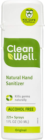 Clean Well Natural Hand Sanitizer Alcohol Free-1 Oz