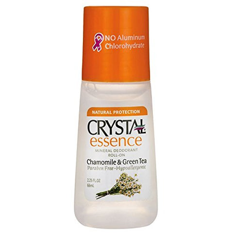 Crystal Essence Mineral Deodorant Roll On Chamomile & Green Tea-2.25 Oz
