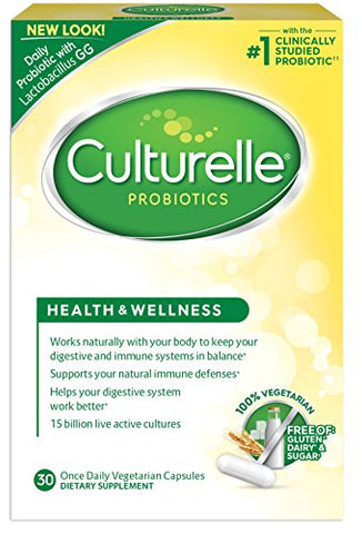 Culturelle Health & Wellness Probiotic 10 Billion Active Cultures-30 Vegetarian Capsules