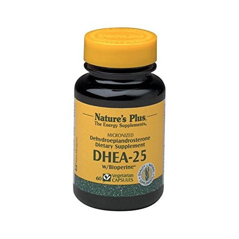 Natures Plus DHEA-25 With Bioperine-60 Vegetarian Capsules