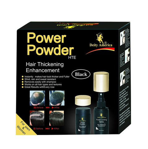 Deity America Power Powder Hair Thickening Enhancement Black-22 g & 100 mL