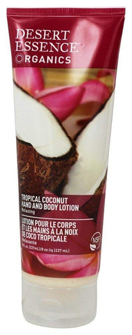 Desert Essence Organics Tropical Coconut Hand & Body Lotion-8 Oz