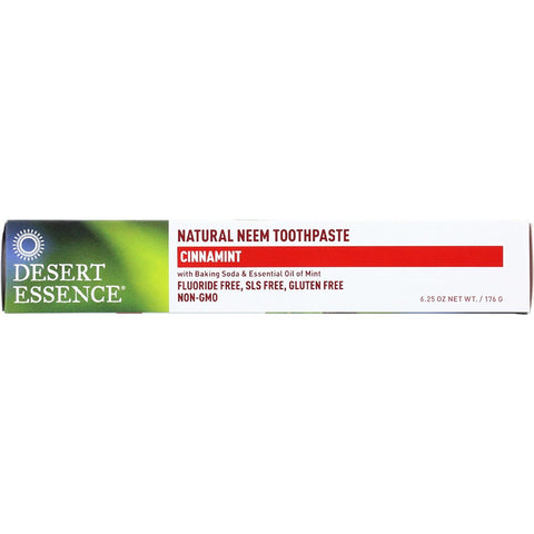 Desert Essence Natural Neem Toothpaste Cinnamint-6.25 Oz