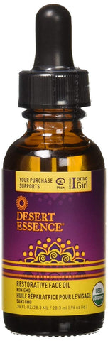 Desert Essence Restorative Face Oil With Evening Primrose, Marula & Argan Oil-0.96 Oz