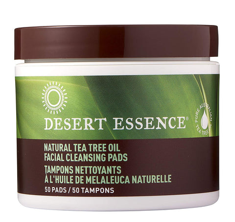 Desert Essence Natural Tea Tree Oil Facial Cleansing Pads Original-50 Pads