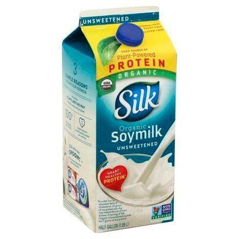 Silk Soymilk, Organic, Unsweetened - 0.5 Gallons