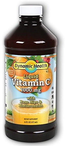 Dynamic Health Liquid Vitamin C 1000 Mg With Rose Hips & Bioflavonoids Citrus Flavors-16 Oz