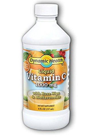 Dynamic Health Liquid Vitamin C 1000 Mg With Rose Hips & Bioflavonoids Citrus Flavors-8 Oz