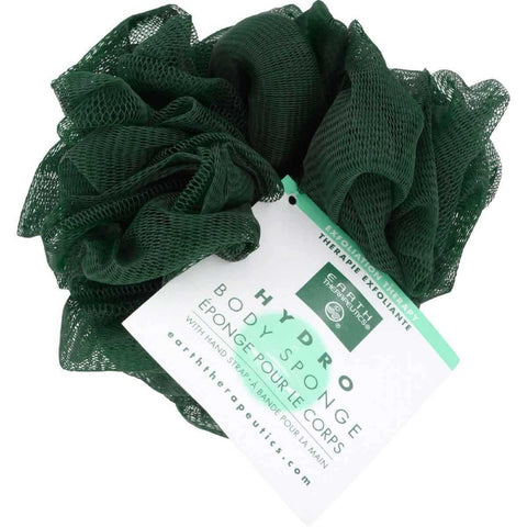 Earth Therapeutics Hydro Body Sponge With Hand Strap Dark Green Color