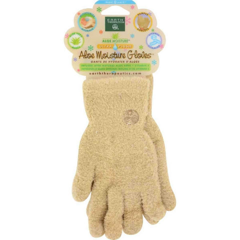 Earth Therapeutics Aloe Moisture Gloves Infused Tan-1 Pair