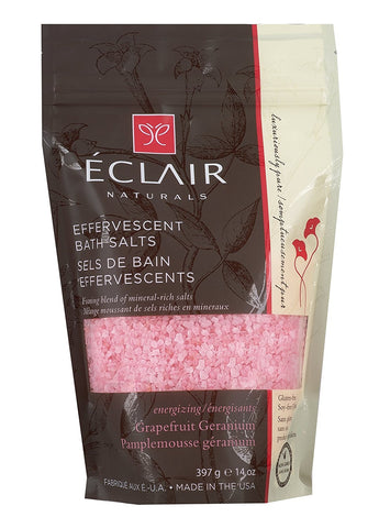 Eclair Naturals Effervescent Bath Salts Grapefruit Geranium-14 Oz