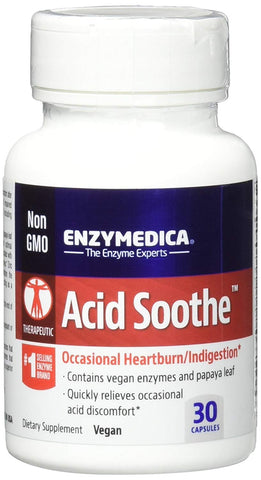 Enzymedica Acid Soothe Occasional Heartburn/Indigestion-30 Capsules