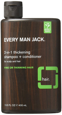 Every Man Jack 2 in 1 Shampoo Plus Conditioner Tea Tree-13.5 Oz