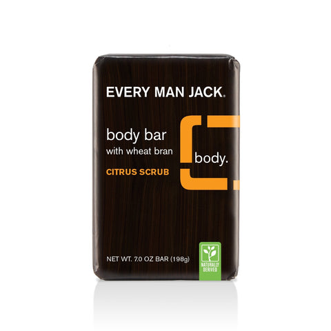 Every Man Jack Body Bar With Wheat Bran Citrus Scrub-7 Oz