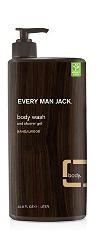 Every Man Jack Body Wash & Shower Gel Sandalwood-33.8 Oz