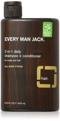 Every Man Jack 2 in 1 Shampoo Plus Conditioner Sandalwood-13.5 Oz