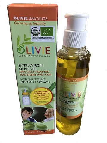 Olivie Organic Extra Virgin Olive Oil Omega 3 & Omega 6-8.45 Oz