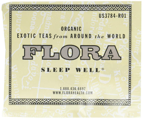 Flora Organic Sleep Well Herbal Tea Blend 16 Tea Bags-0.68 Oz