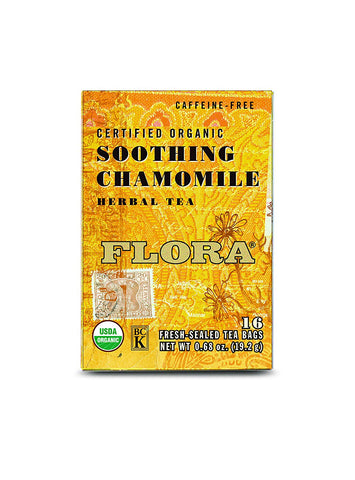 Flora Organic Soothing Chamomile Herbal Tea 16 Bags-0.68 Oz