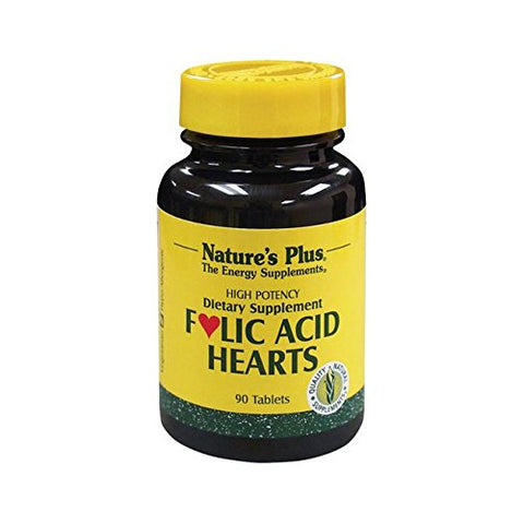 Natures Plus Folic Acid Hearts High Potency-90 Tablets