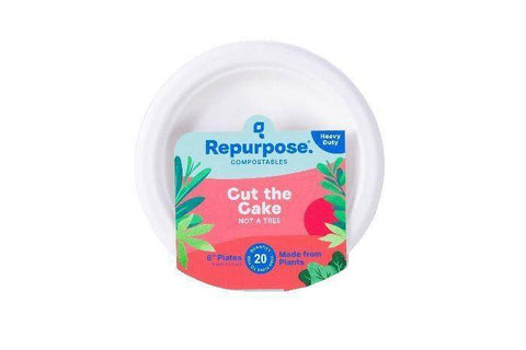 Repurpose Compostables Plates, 6 Inch - 20 Count
