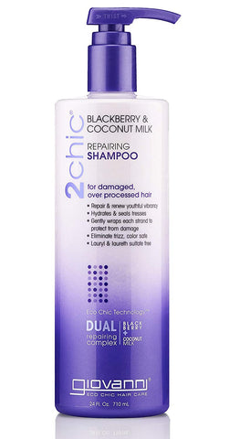 Giovanni 2Chic Repairing Shampoo Blackberry & Coconut Milk-24 Oz