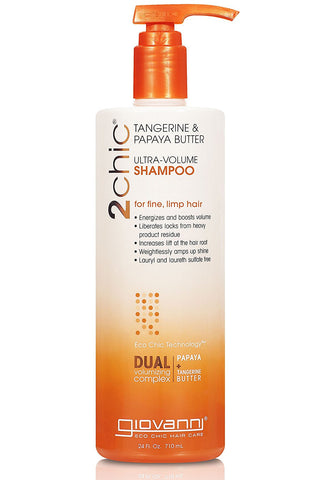 Giovanni 2Chic Ultra Volume Shampoo Tangerine & Papaya Butter-24 Oz