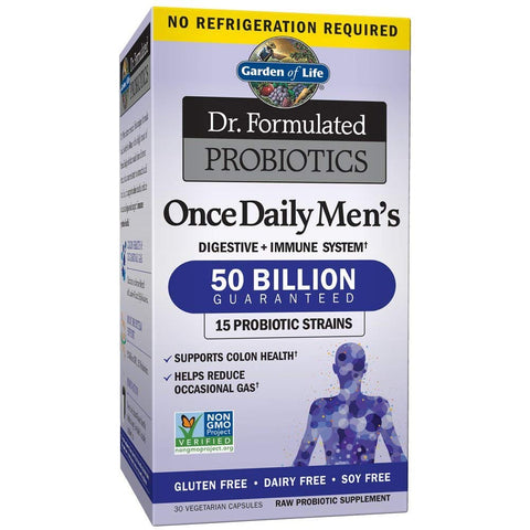 Garden Of Life Dr.Formulated Probiotics Once Daily Mens 50 Billion 15 Strains-30 Vegetarian Capsules